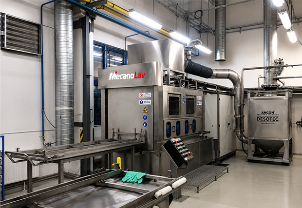 Parts washing machine installed in a potentially explosive atmosphere (ATEX)
