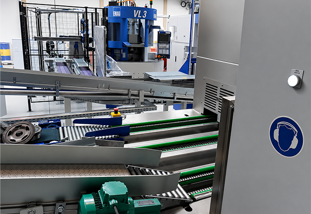 High-throughput continuous-flow cleaning – conveying