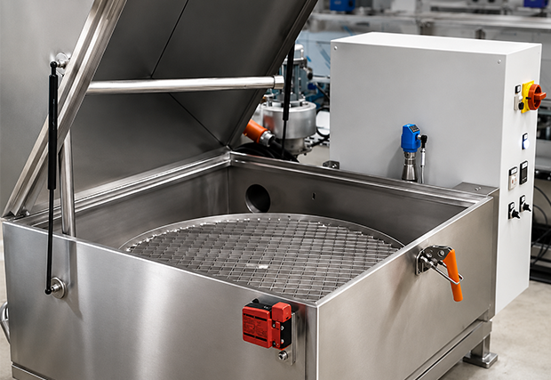 Bulk parts degreasing machine