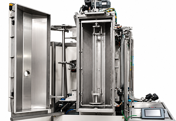 Vertical cleaning chamber
