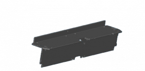 3D rendering of an EV battery cooling support.