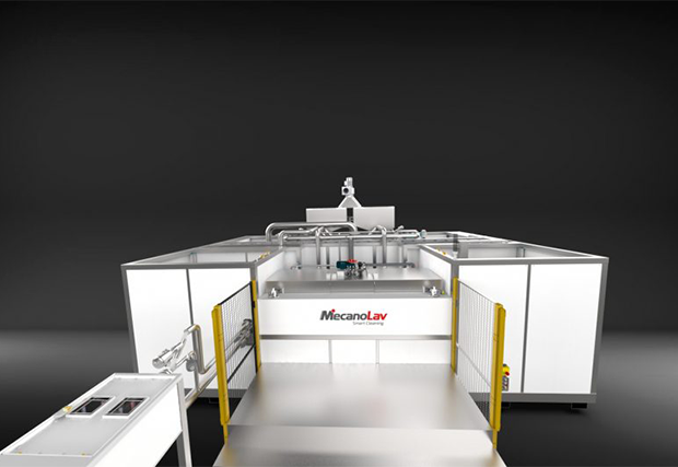 cleaning machine with a rotary filter and a dredger